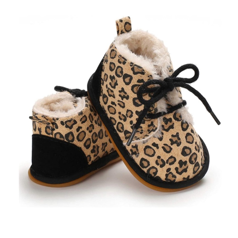 Boutique Baby Leopard Print Faux Fur Boots - Picture 2 of 6